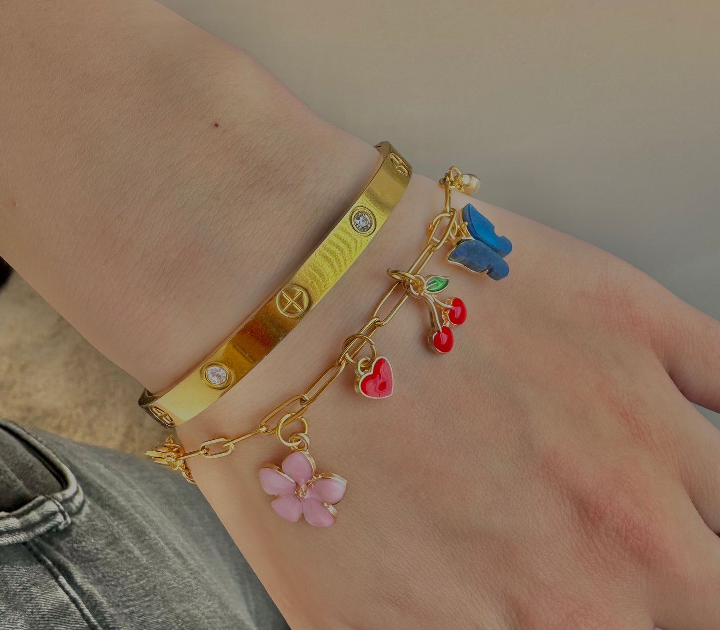 Buntes Herz Charm